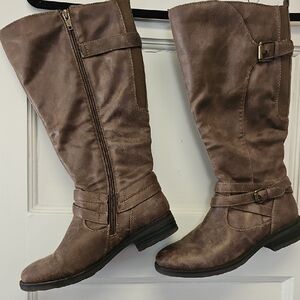 BareTraps Alysha Brown 14" Tall  Boots Size 5